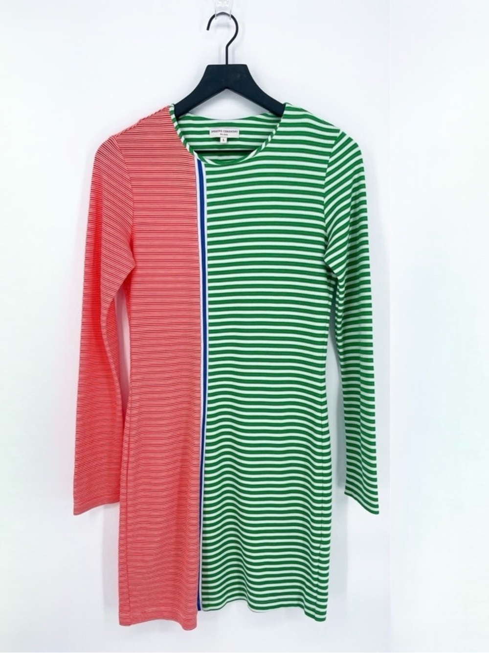 ☀️ 3/$25 Opening Ceremony Striped Fitted Bodycon Long Sleeve Dress Large